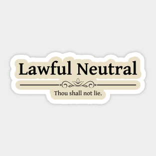 Lawful Neutral DND 5e RPG Alignment Role Playing Sticker
